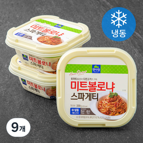 전자레인지  면사랑 미트 볼로냐 스파게티 (냉동), 330g, 9개