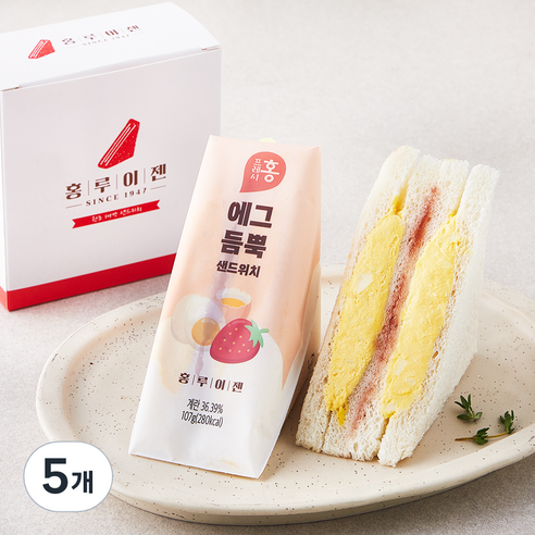 홍루이젠 에그 듬뿍 샌드위치 2개입, 214g, 5개