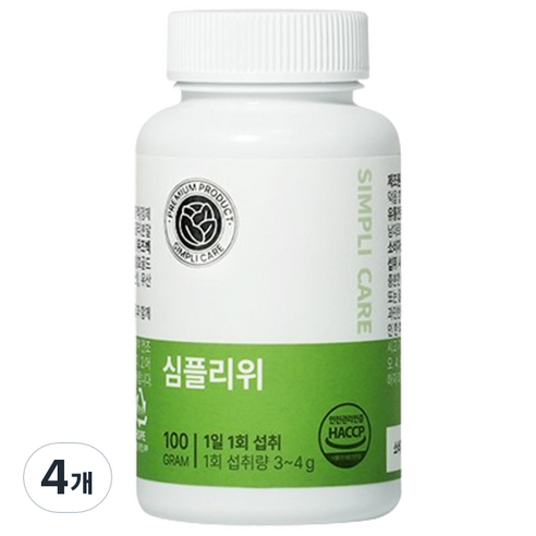 심플리케어 심플리위, 100g, 4개