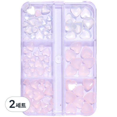 메이브라운 반전매력 광변 네일파츠 6종 세트 MSM, 04 하트(MSM72), 2세트
