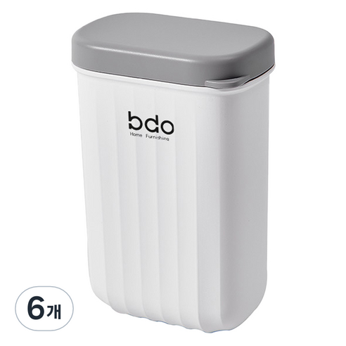 bdo 모던 휴대용 비누 케이스 사각형, 6개, 화이트