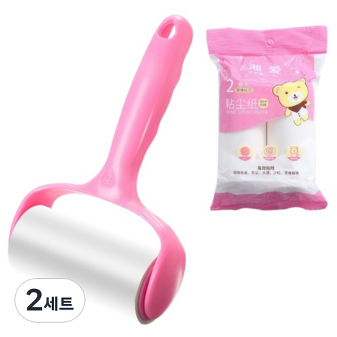 세컨드베스트 먼지제거롤러 테이프클리너 + 30매 x 2p 세트, 2세트