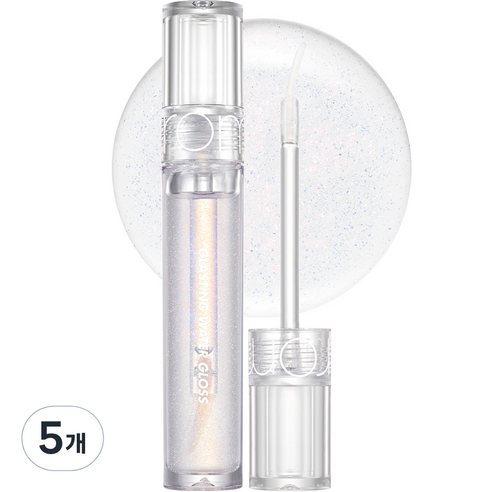 롬앤 글래스팅 워터 립글로스 4.5g, 00 메테오 트랙, 5개