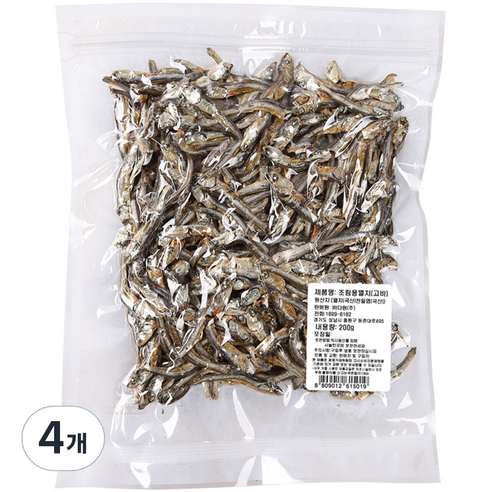 바다원 국내산 오메가3함유 진공 조림용 멸치, 200g, 4개