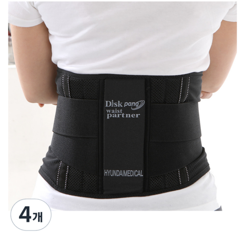 현대메디칼 디스크팡 수동식 정형용 허리보호 벨트 L, 4개