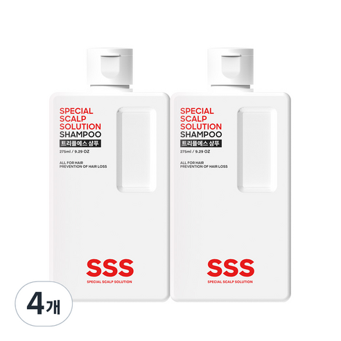 트리플에스 약산성 탈모샴푸, 275ml, 4개