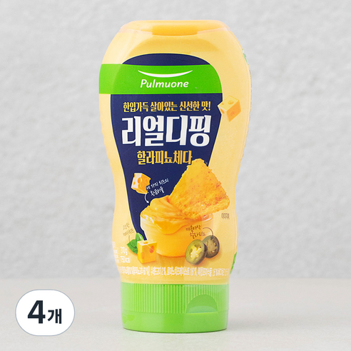 풀무원 리얼디핑 할라피뇨체다, 310g, 4개