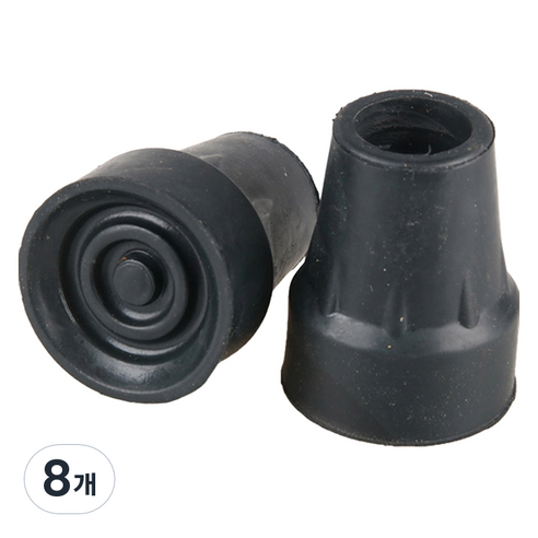Dr.펠리스제이 목발 지팡이 리필 고무캡 패킹 22mm, D블랙, 8개
