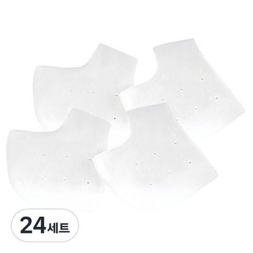 미카엘그라운드 실리콘 발 뒤꿈치 관리 커버 양발착용 화이트, 24세트