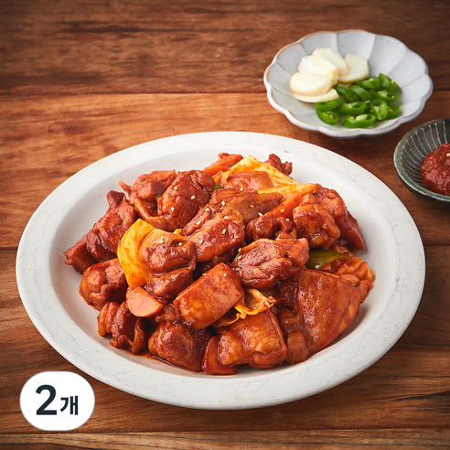 고기듬뿍 양념 닭갈비, 2개, 800g