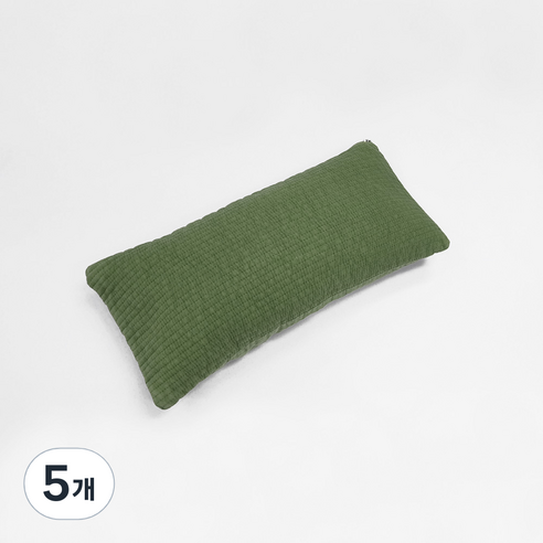 베고자니 순면 줄누빔 메밀 베개, 워시드 올리브, 5개