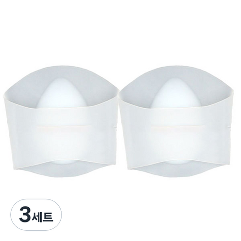 생각나래 실리콘 평발 아치 패드 양발착용 화이트, 3세트