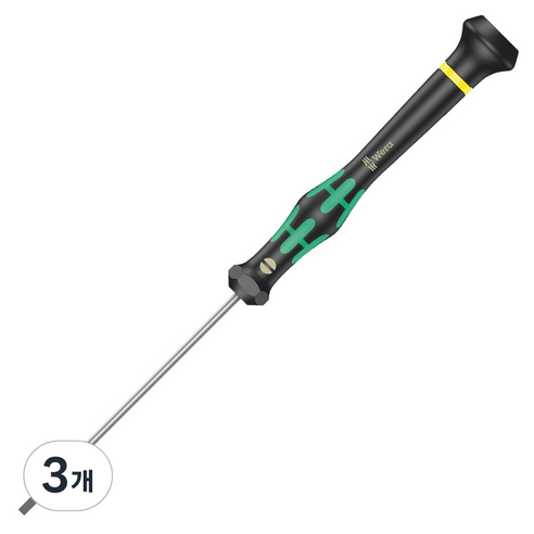 Wera 정밀일자드라이버 0.23 x 1.5 x 40, 3개