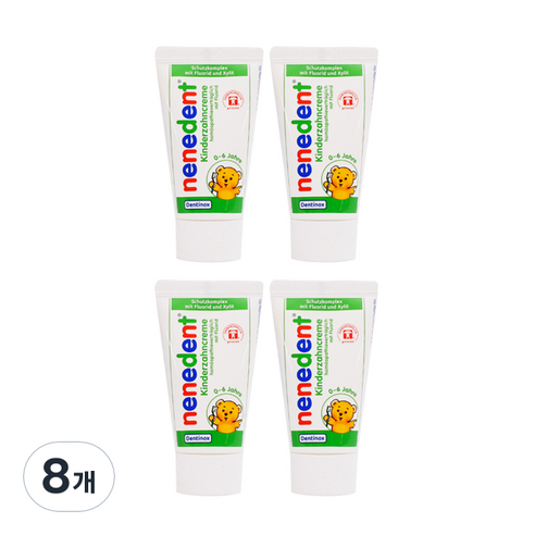 네네덴트 저불소치약 사과향 50ml, 8개