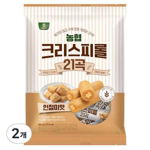 농협식품 크리스피롤 21곡 인절미맛, 2개, 400g