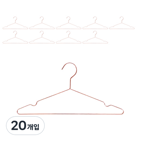 마이워니 메탈 로즈 골드 철제 옷걸이, 로즈골드, 20개