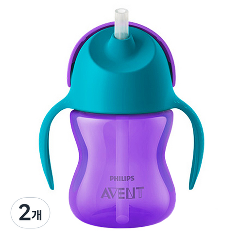 필립스아벤트 벤디 빨대컵 200ml SCF796, 2개, 퍼플