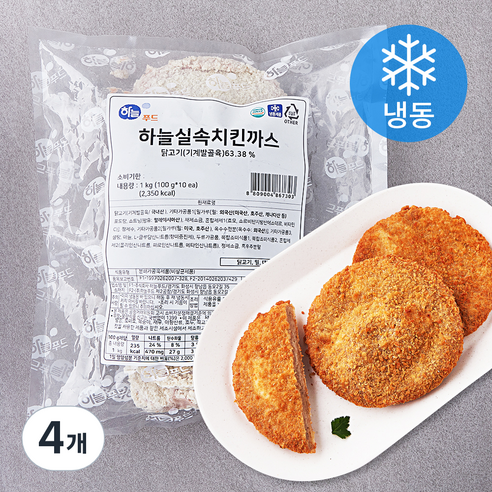 하늘푸드 하늘실속 치킨까스 10개입 (냉동), 1kg, 4개