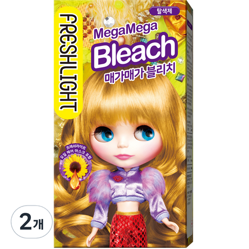프레쉬라이트 헤어 블리치 메가메가 탈색제, 130ml, 2개