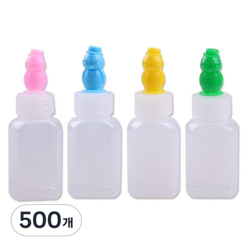 남양플라스틱 PE 불투명 말랑이 긴마개 펭귄 물약병 12cc 랜덤발송, 500개