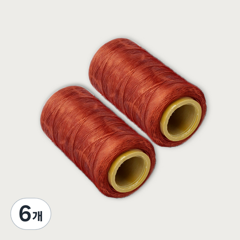 가죽공예 왁스실 초사용 1mm x 220m, 버건디, 6개