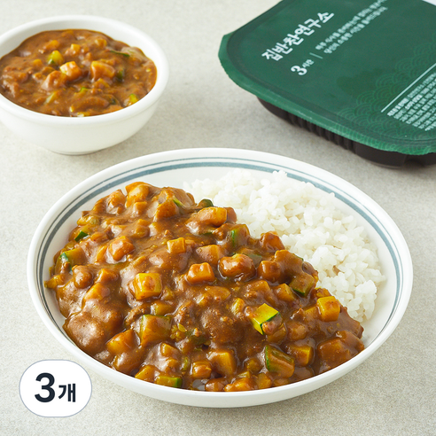 집반찬연구소 한우 야채 카레, 300g, 3개