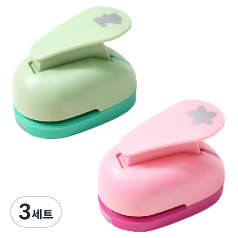 알로데 블리스 모양 펀치 2종 세트, 3세트, 9번(토끼, 벚꽃)