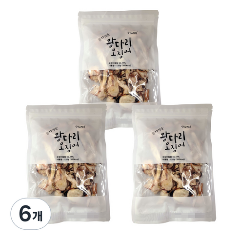 더먹다 왕다리 오징어, 120g, 6개