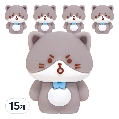 고양이 연필깎이, 회색, 15개