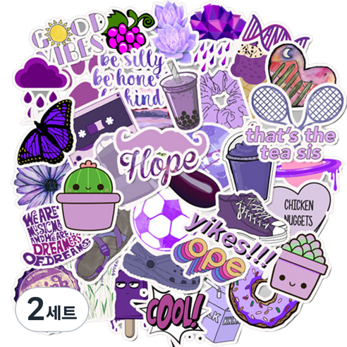 베러풀 캐리어 노트북 캠핑 여행 데코 스티커 세트 D type, 혼합색상, 2세트