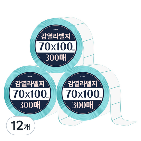 다다 감열라벨 300매, 12개