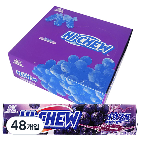 모리나가 하이츄 포도맛, 57g, 48개입