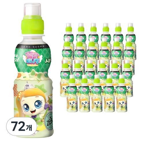 웅진 캐치 티니핑 제로 샤인머스캣 음료, 200ml, 72개