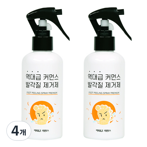 역대급커먼스 발각질 제거제 풋 필링 스프레이, 1개입, 4개, 200ml