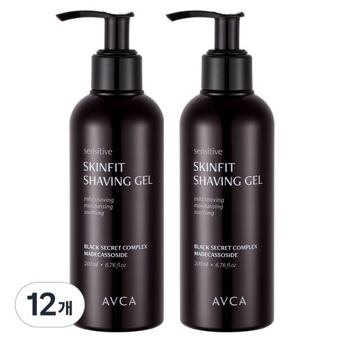 아브카 센서티브 스킨핏 쉐이빙 젤, 12개, 200ml