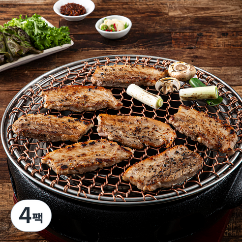 더듬뿍 시즈닝 칼집 삼겹살, 400g, 4팩