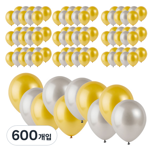 파티팡 라운드 풍선, 쥬얼리(랜덤 발송), 600개입