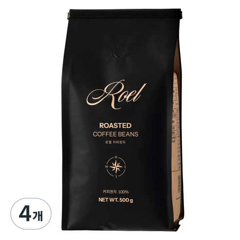 로엘 에티오피아 커피 원두, 4개, 500g, 홀빈(분쇄안함)
