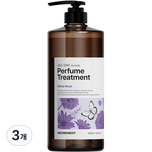 메디레머디 올데이 데오르 퍼퓸 트리트먼트 화이트머스크, 1000ml, 3개
