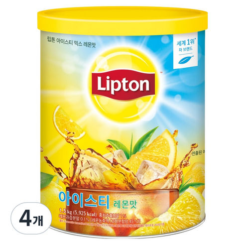 립톤 아이스티 분말 레몬맛, 1.5kg, 1개입, 4개
