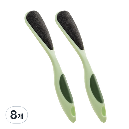 양면 풋 케어 발각질 제거기 그린, 1개입, 8개
