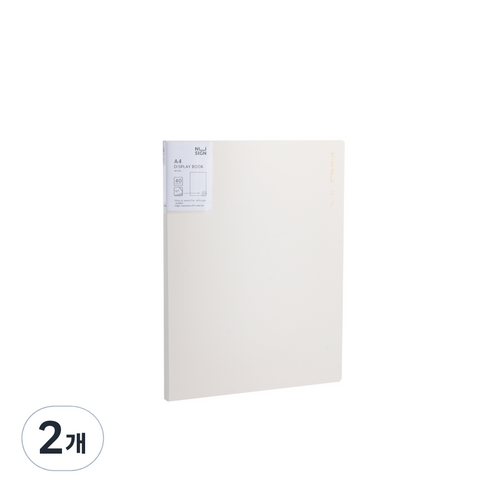 누사인 파스텔 모던 클리어 파일 40매, 2개, 베이지
