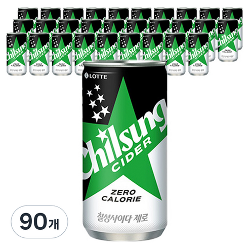 칠성사이다 제로, 210ml, 90개
