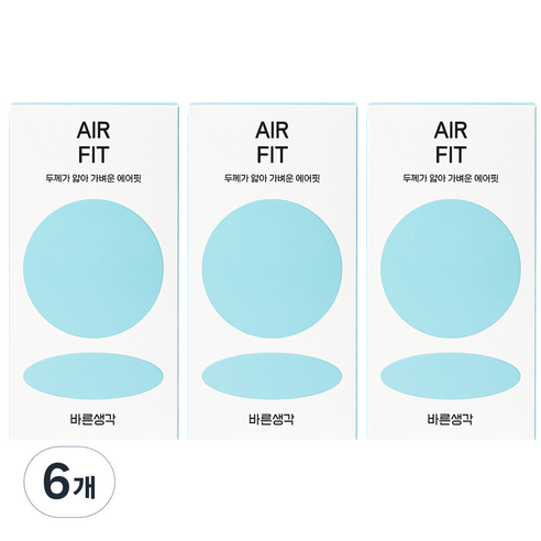 바른생각 에어핏 콘돔, 12개입, 6개