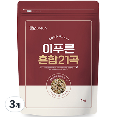 이푸른 혼합 21 잡곡, 3개, 4kg