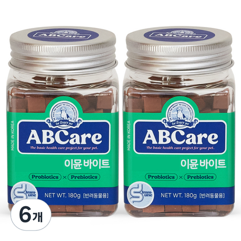 ABCare 반려동물 이뮨 바이트 영양제 180g, 6개