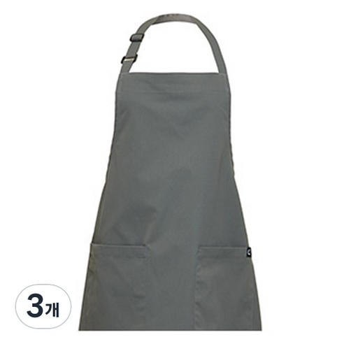 비더셰프 유니스토어 목걸이형 라이크코튼 앞치마, 다크그레이(A-850-3), 3개