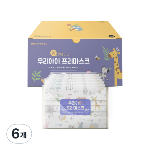 일회용 우리아이 프리마스크 소형, 6개