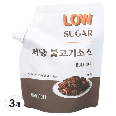 스마트키친 저당 불고기소스, 3개, 300g