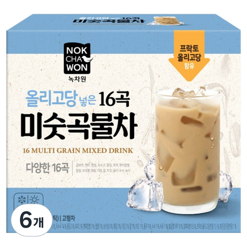 녹차원 올리고당넣은 16곡 미숫곡물차, 20g, 20개입, 6개
